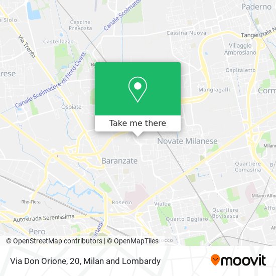 Via Don Orione, 20 map