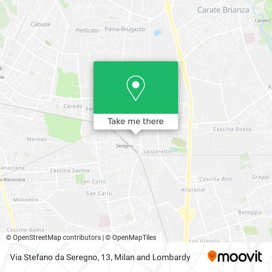 Via Stefano da Seregno, 13 map