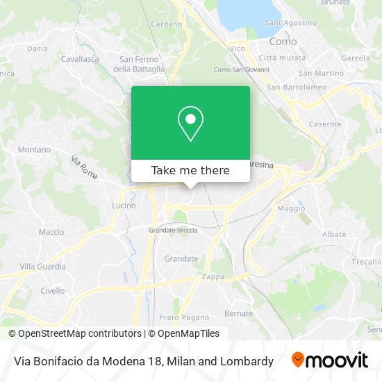 Via Bonifacio da Modena 18 map