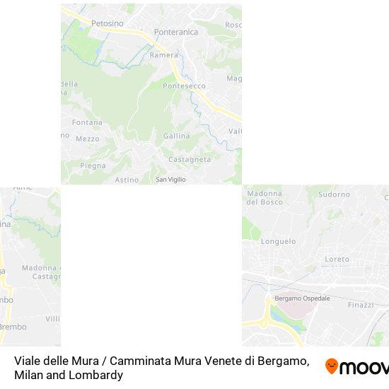 Viale delle Mura / Camminata Mura Venete di Bergamo map
