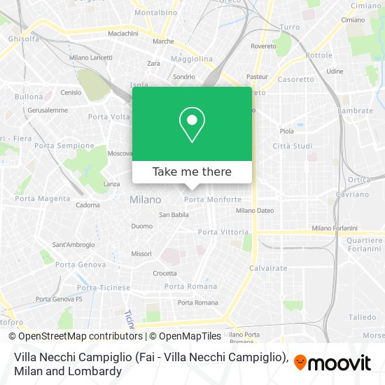 Villa Necchi Campiglio map