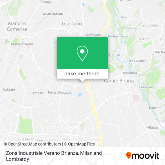 Zona Industriale Verano Brianza map
