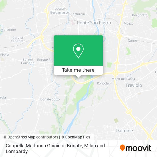 Cappella Madonna Ghiaie di Bonate map