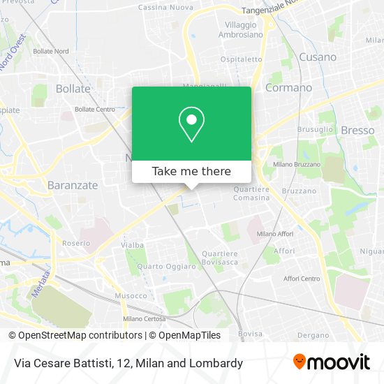 Via Cesare Battisti, 12 map