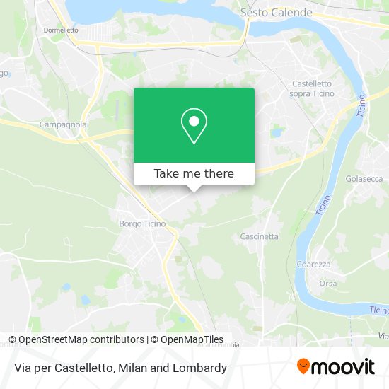 Via per Castelletto map
