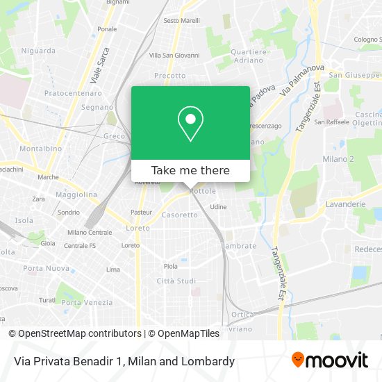 Via Privata Benadir 1 map
