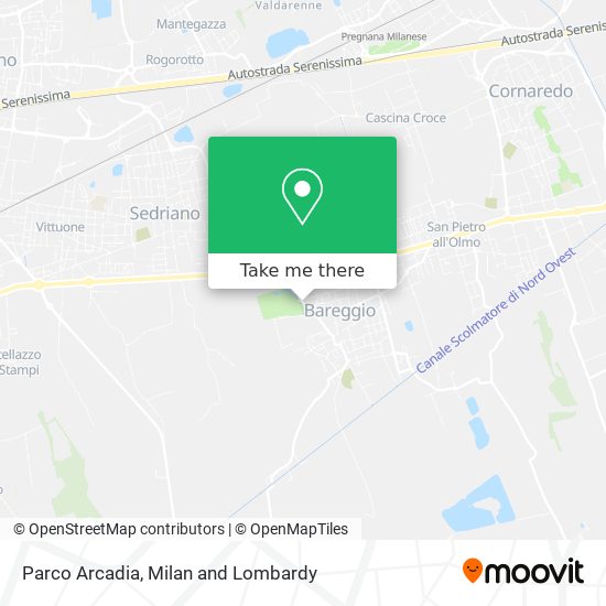 Parco Arcadia map