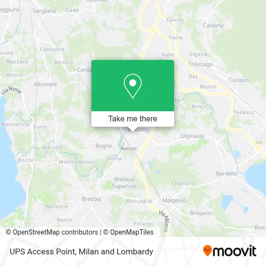 UPS Access Point map
