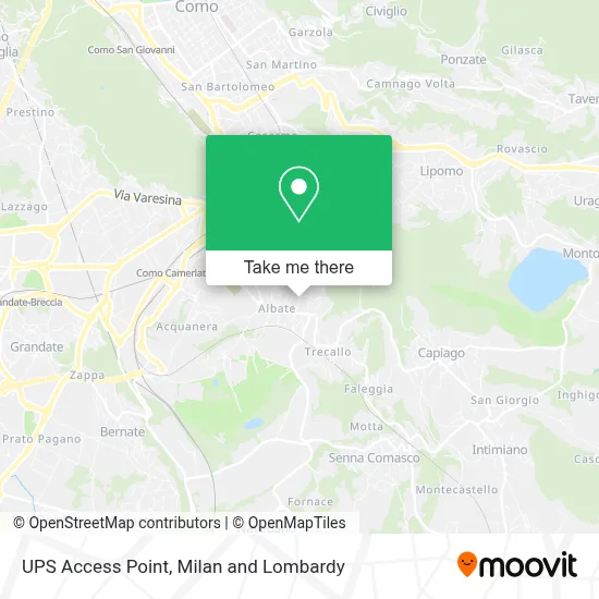 UPS Access Point map