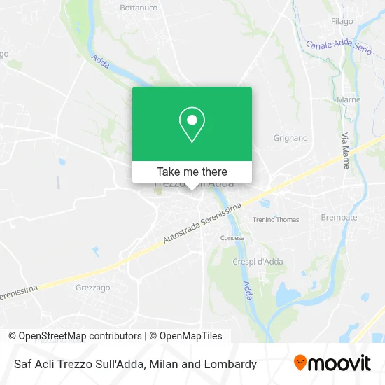 Saf Acli Trezzo Sull'Adda map
