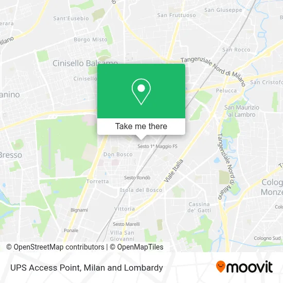 UPS Access Point map