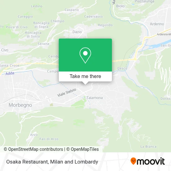 Osaka Restaurant map