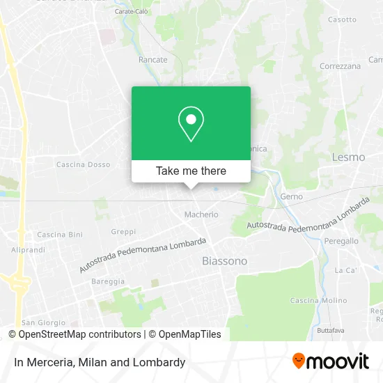 In Merceria map