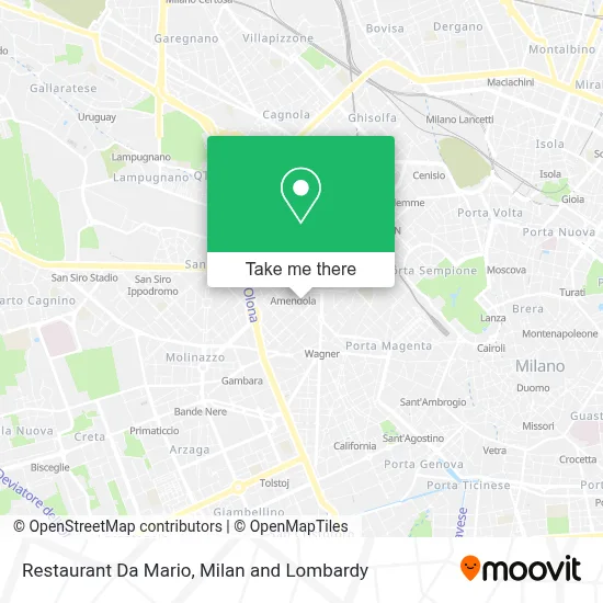 Restaurant Da Mario map