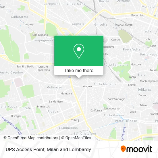 UPS Access Point map