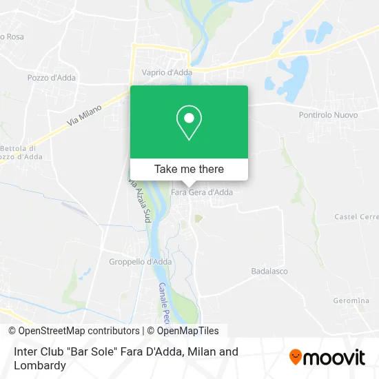 Inter Club "Bar Sole" Fara D'Adda map