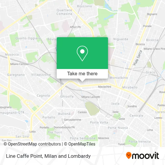 Line Caffe Point map
