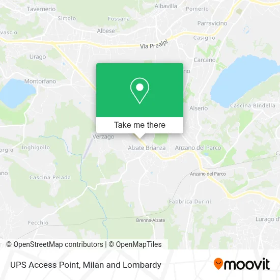 UPS Access Point map