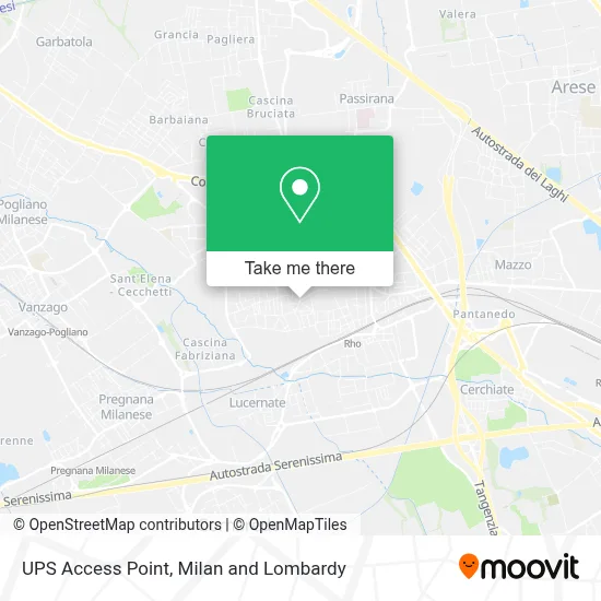 UPS Access Point map