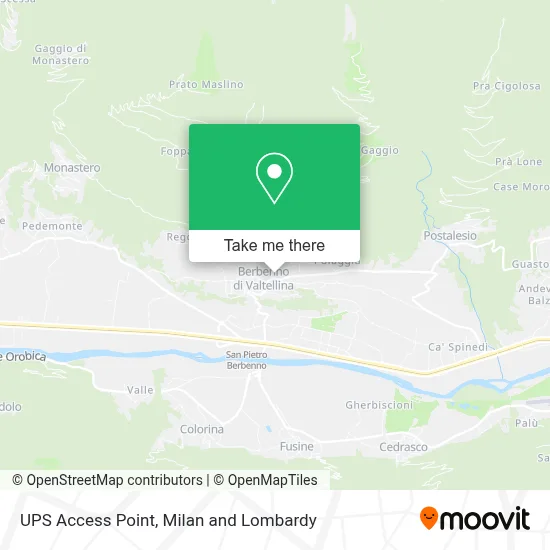 UPS Access Point map