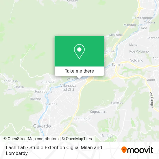 Lash Lab - Studio Extention Ciglia map