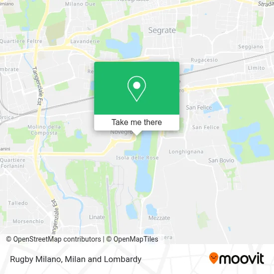 Rugby Milano map