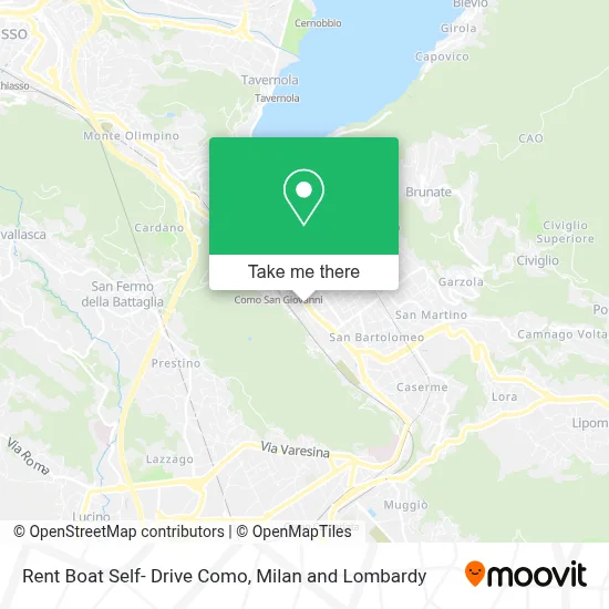 Rent Boat Self- Drive Como map