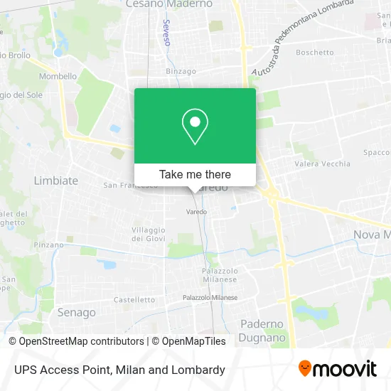 UPS Access Point map