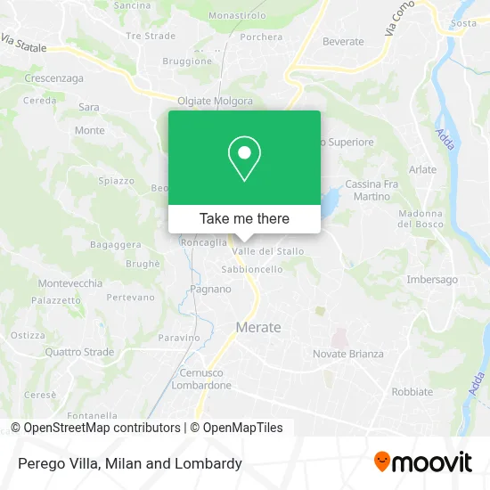 Perego Villa map