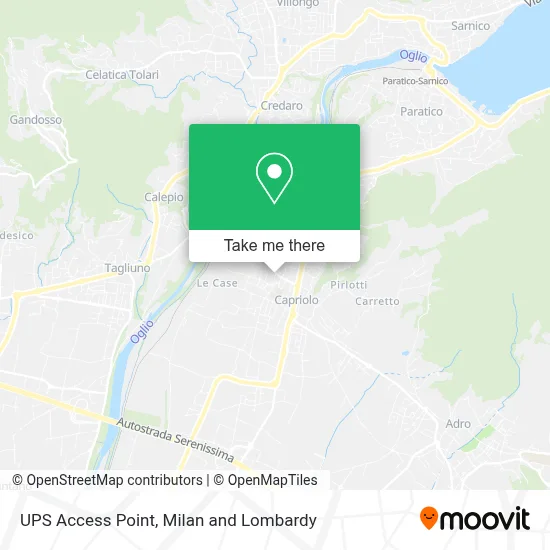 UPS Access Point map
