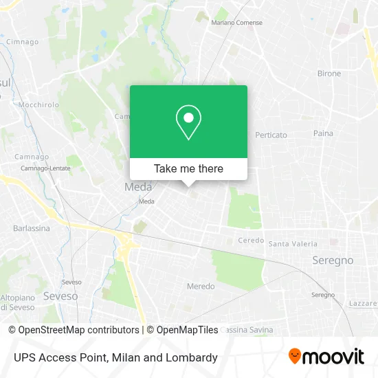 UPS Access Point map