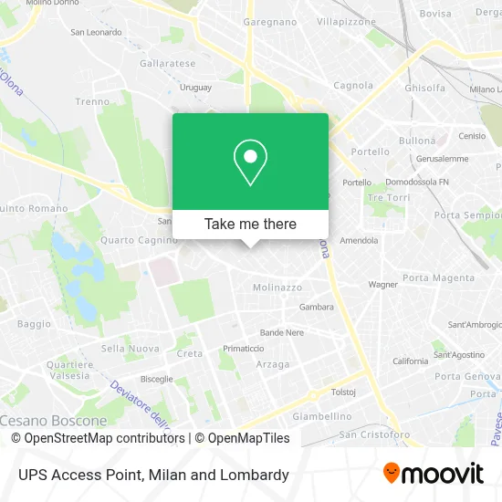 UPS Access Point map