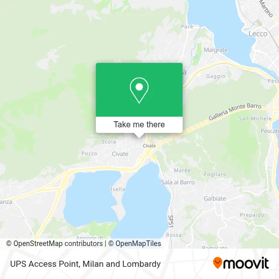 UPS Access Point map