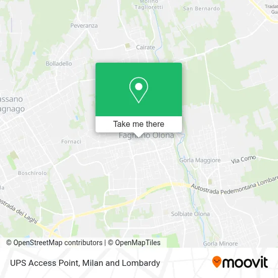 UPS Access Point map