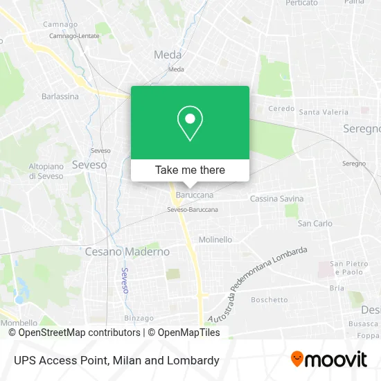 UPS Access Point map