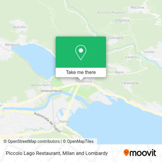 Mappa Ristorante Piccolo Lago