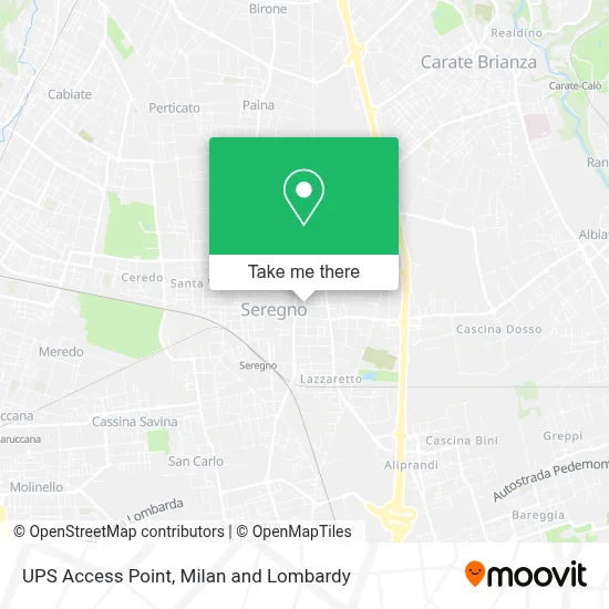 UPS Access Point map