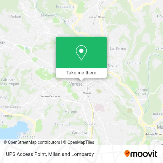 UPS Access Point map