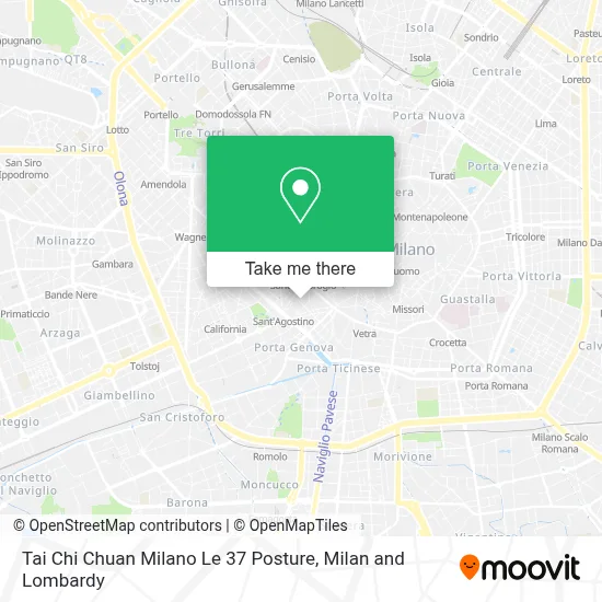 Tai Chi Chuan Milano Le 37 Posture map