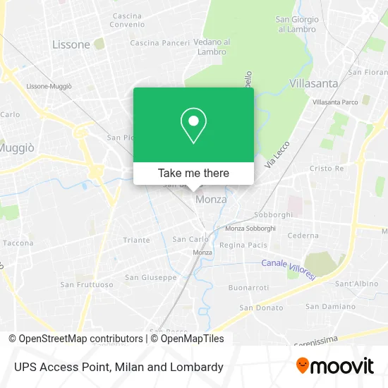 UPS Access Point map