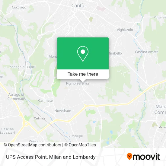 UPS Access Point map