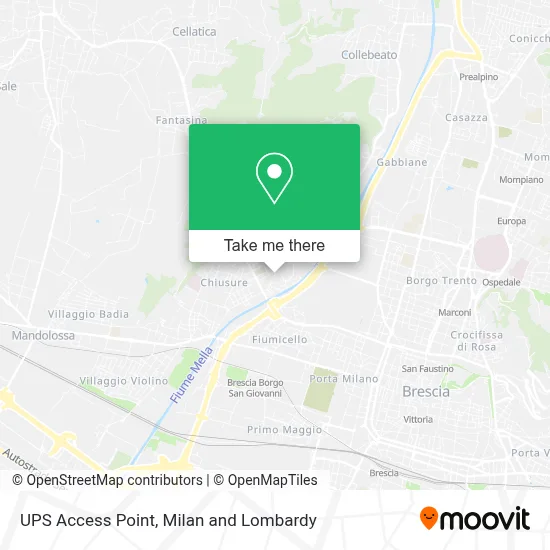 UPS Access Point map