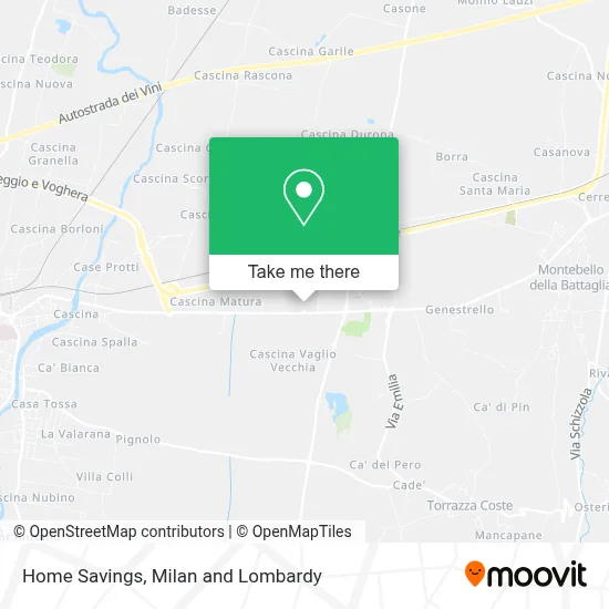Home Savings map