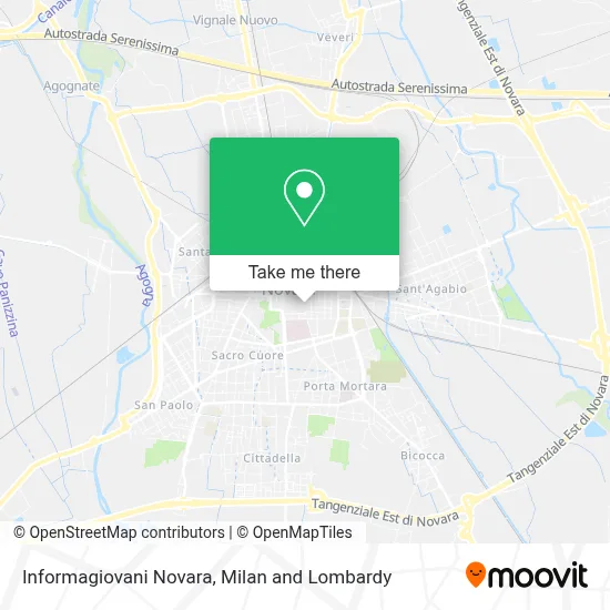Informagiovani Novara map