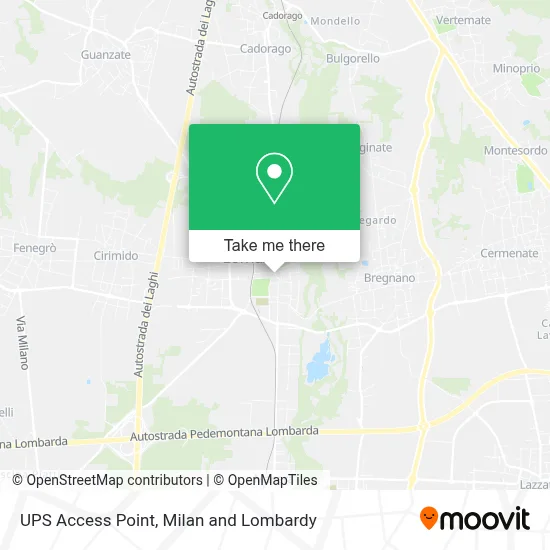UPS Access Point map