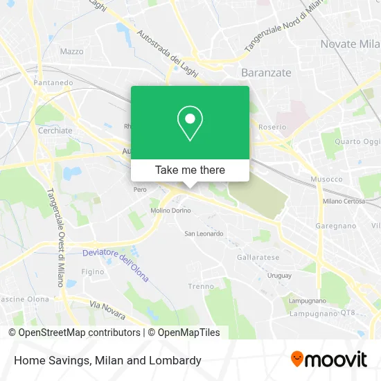Home Savings map