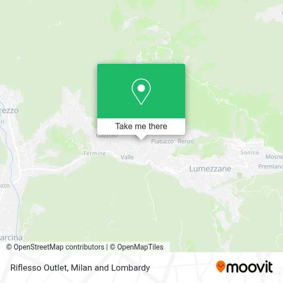 Riflesso Outlet map