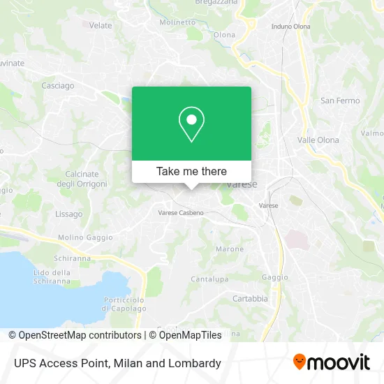 UPS Access Point map