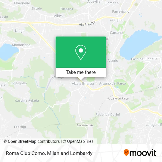 Roma Club Como map