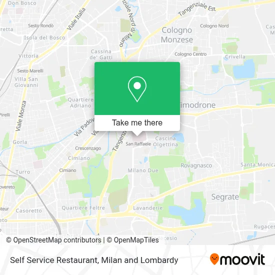 Self Service Restaurant map
